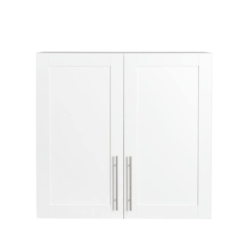 Modern Bathroom Wall Mounted Cabinet with Doors & Storage Space