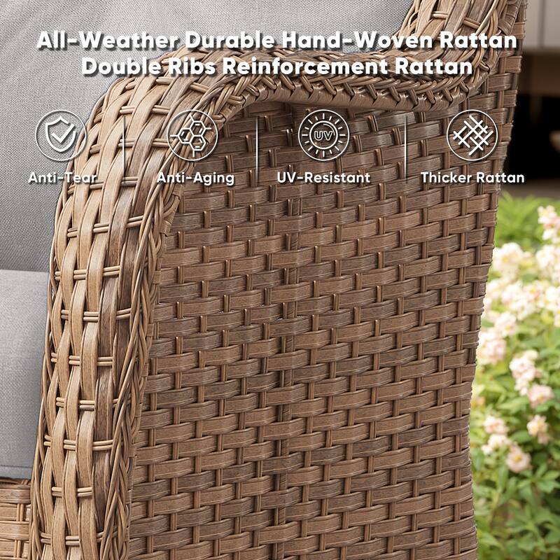 Pocassy Swivel Chairs Cofee Table Glider Chair with Cushion