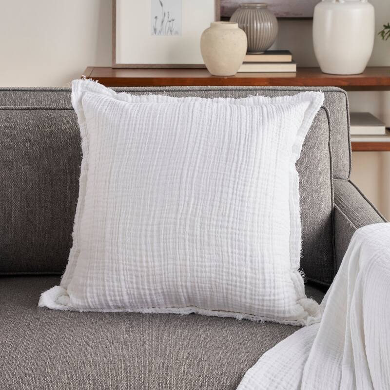 Mina Victory Sofia Solid Throw Pillow