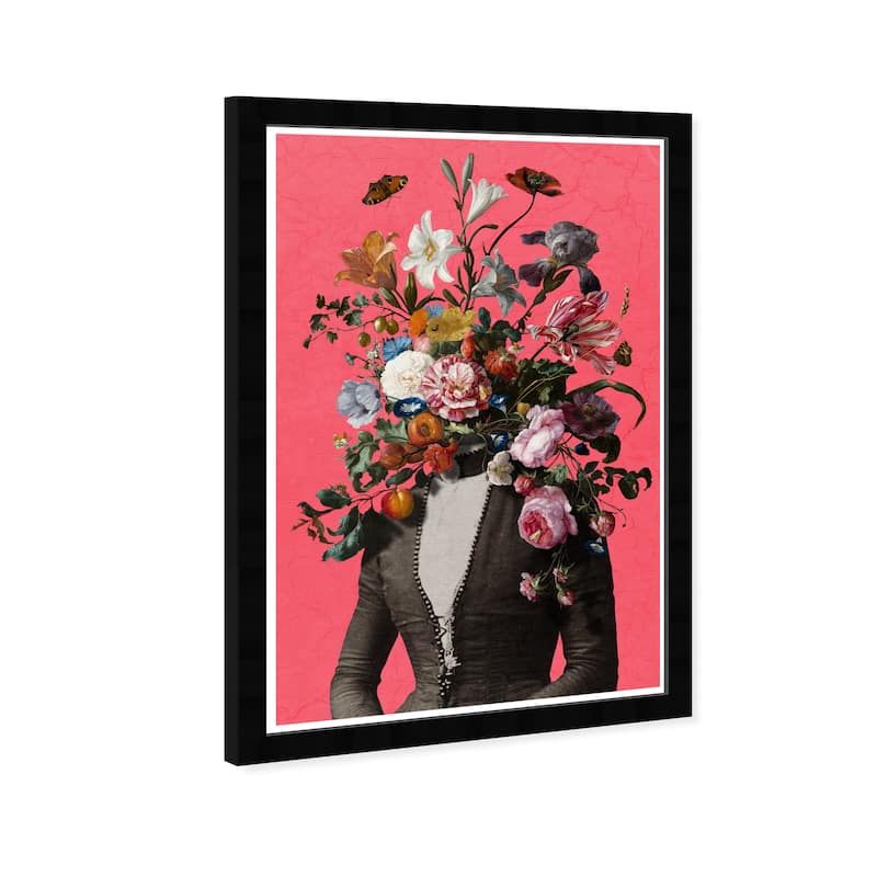Wynwood Studio Prints People and Portraits Flower Mind Pink and Modern & Contemporary Wall Art Canvas Print