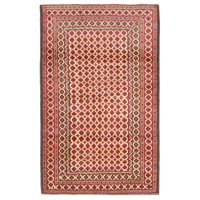 ECARPETGALLERY Hand-knotted Teimani Beige Wool Rug - 3'11 x 6'4