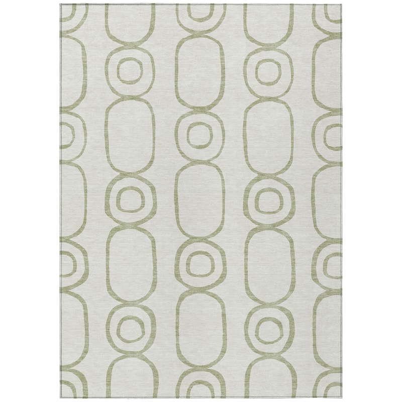Machine Washable Indoor/ Outdoor Modern Vibe Chantille Rug