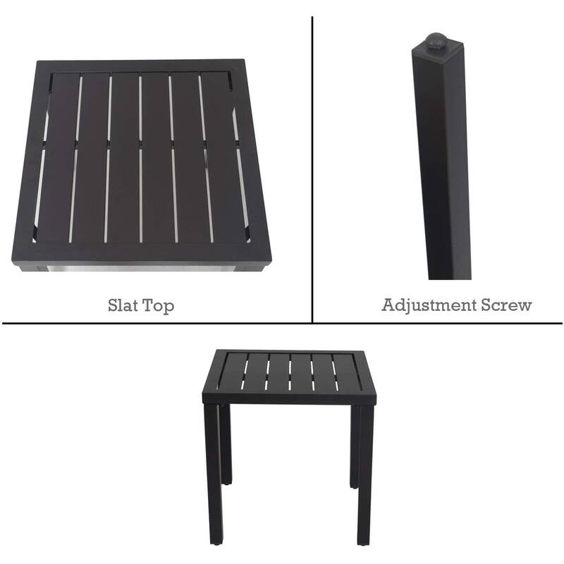 Kozyard Modern Classic Outdoor 18"x18" Patio Side Table