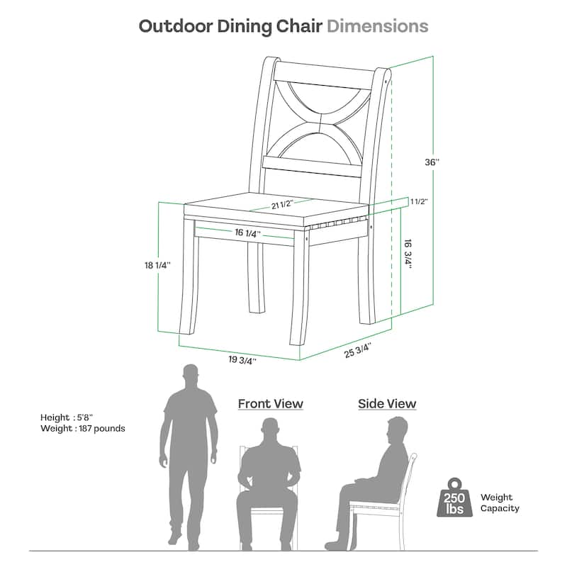 Cambridge Casual Lowell 7-Piece Teak Patio Extendable Dining Set