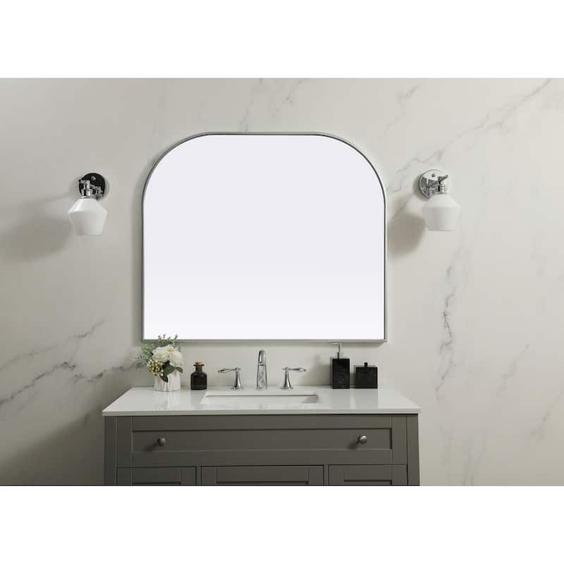 Indigo Home Metal Frame Arch Mirror 40x34 Inch