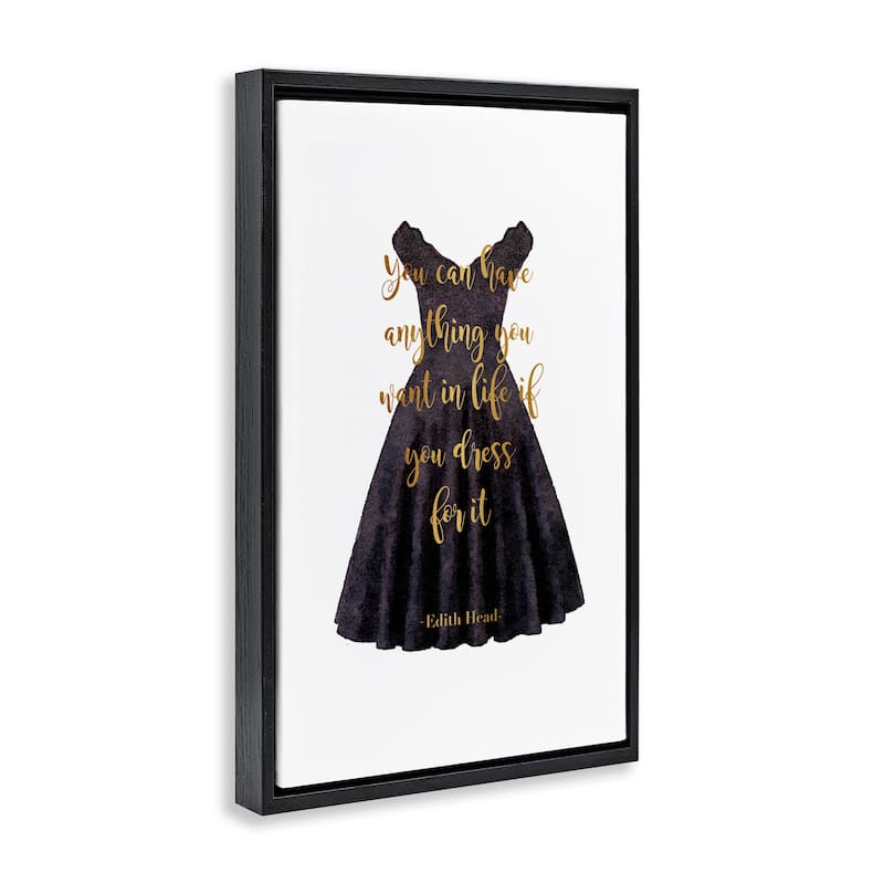 Stupell Dress The Part Fashion Quote Framed Floater Canvas Wall Art Design By Amanda Greenwood