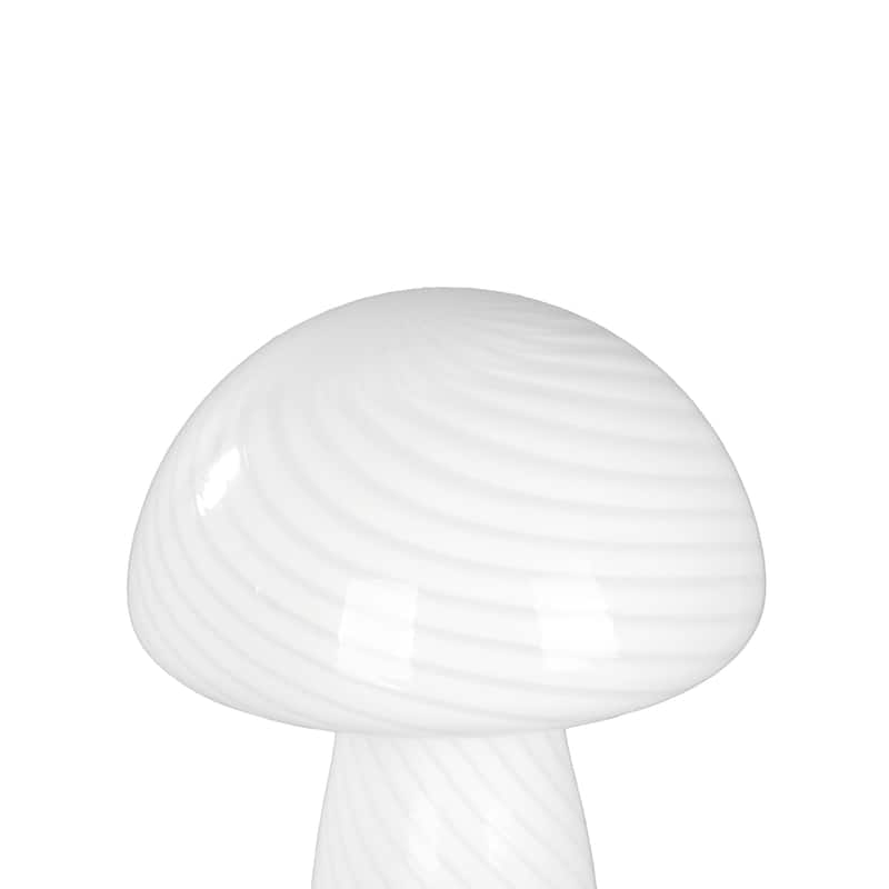 Modern Glass Mushroom Novelty Table Lamp with Stripes