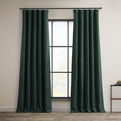 Exclusive Fabrics Faux Linen Room Darkening Curtain (1 Panel)
