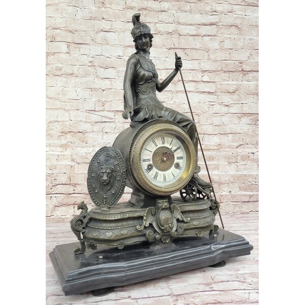 Greek Roman Goddess Athena Minerva Figural Antique Style Bronze