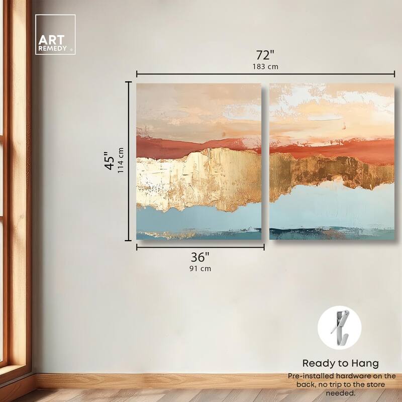 Earthy Glow III Canvas Set of 2 by Art Remedy, Gallery Wrapped