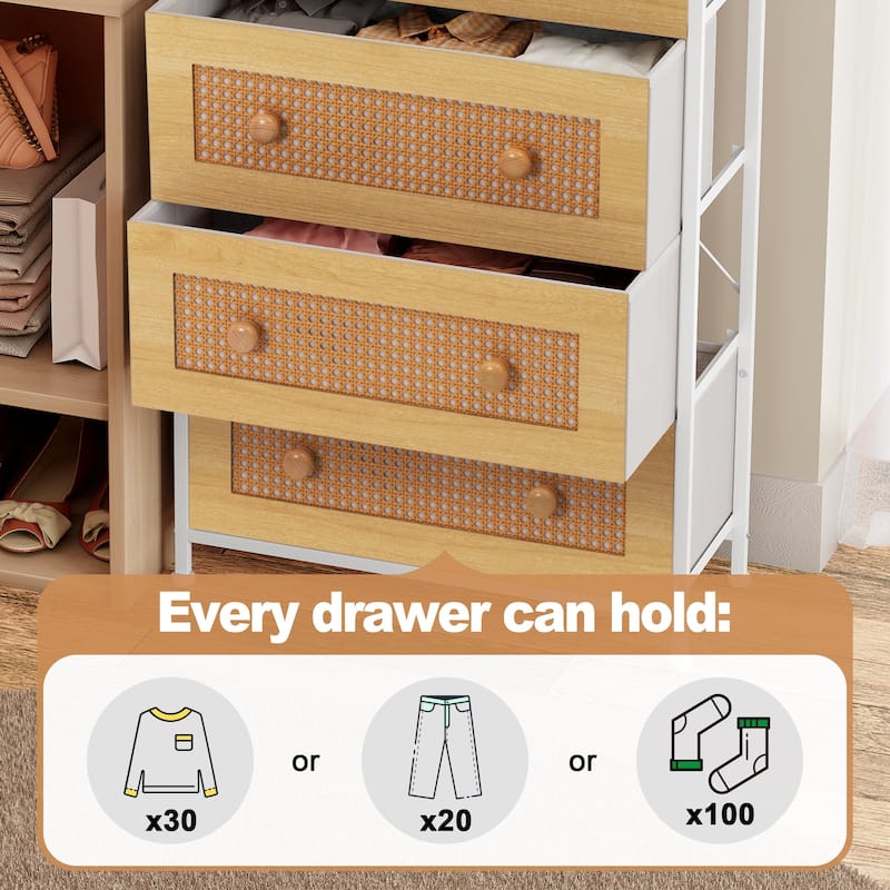 6-drawer Chest Vertical Dresser Storage Tower by Crestlive Products