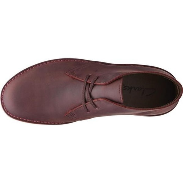 clarks wine leather desert boots