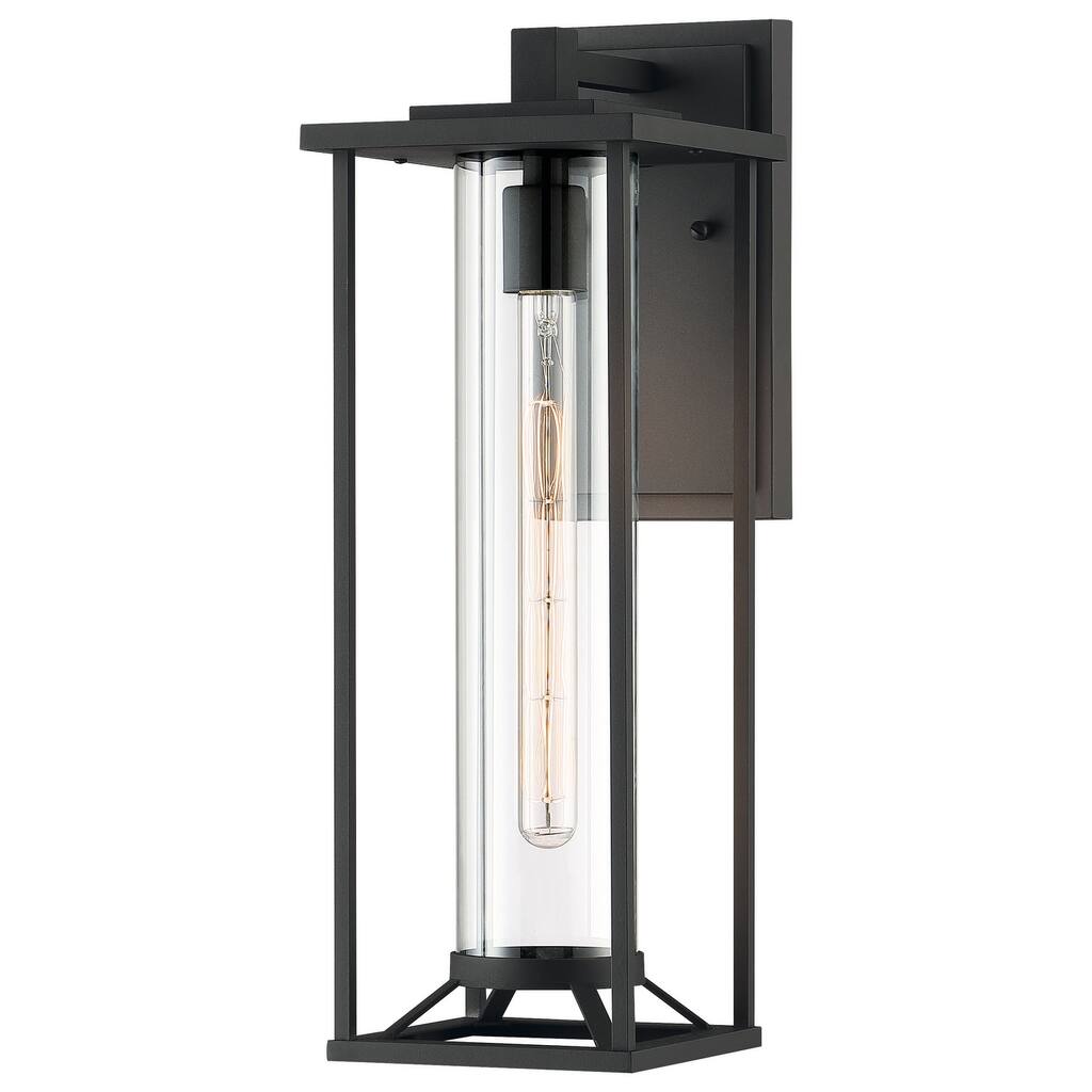 Lavery Trescott Coal & Clear Glass 1 Light Outdoor Xl Wall Mount