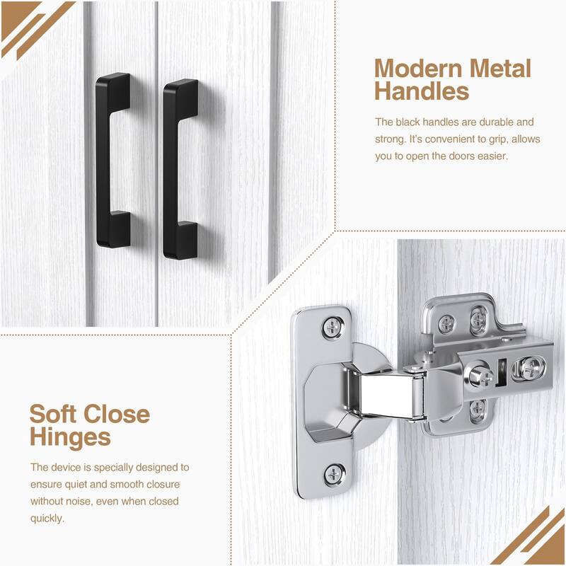 Anmytek 24'' Floating Bathroom Vanity Sink Combo Wall Mounted Cabinet with Soft Close Door