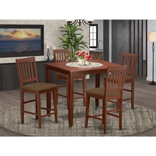 Counter Height Pub Set - 5 Piece Dining Set with Table & 4 Chairs ...