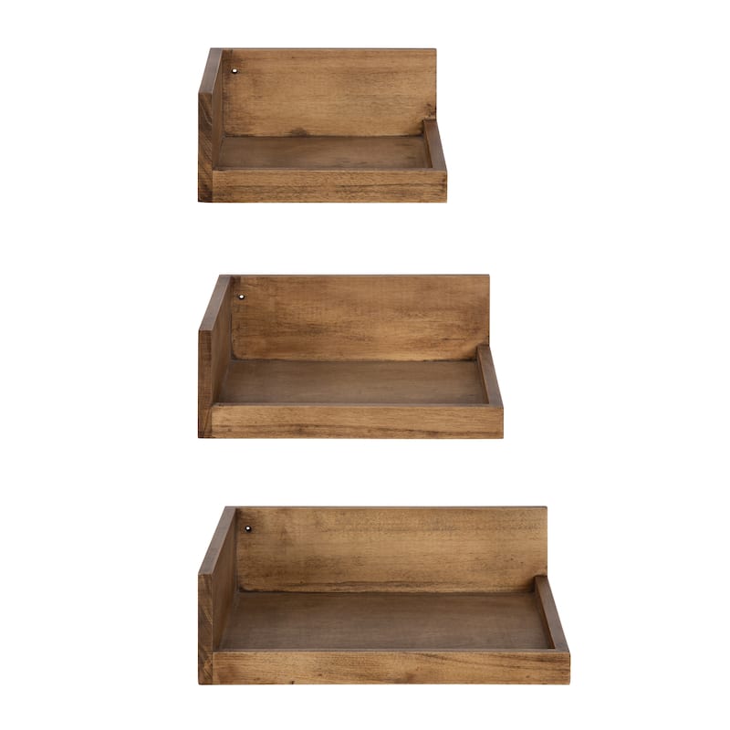 Kate and Laurel Levie 3-piece Floating Corner Shelf Set - 3 Piece