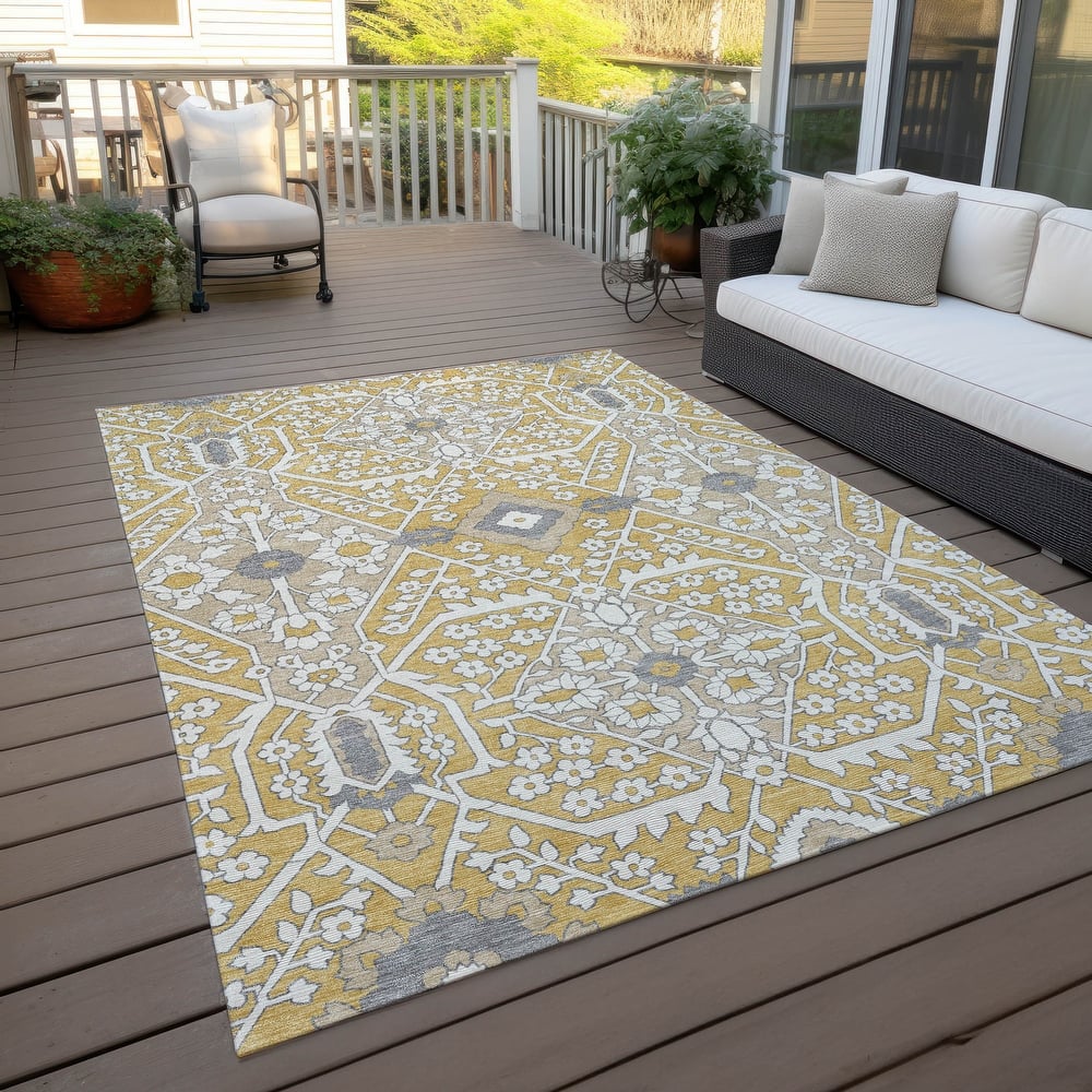 Machine Washable Indoor/ Outdoor Chantille Traditional Rug