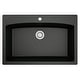 preview thumbnail 60 of 65, Karran Drop-In Quartz 33 in. 1-Hole Single Bowl Kitchen Sink Kit