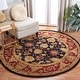 preview thumbnail 9 of 81, SAFAVIEH Handmade Classic Treva Traditional Oriental Wool Rug 8' Round - Black/Burgundy - Round