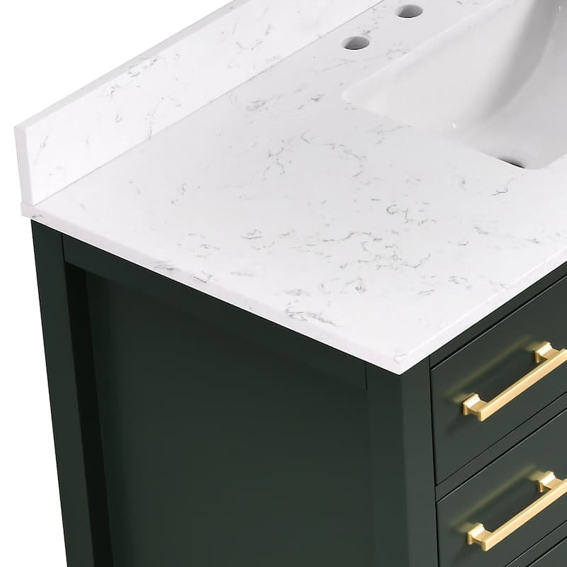 StarrySky 48 inch Undermount Single Sink Bathroom Vanity with Engineered Carrara Marble Top