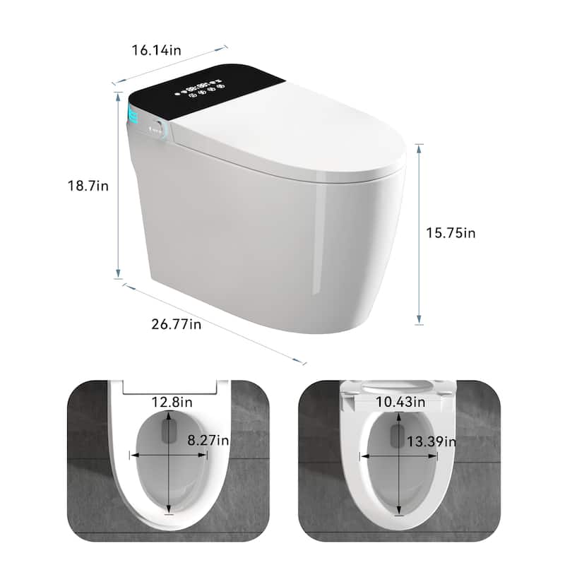 All-in-One Smart Toilet with Heated Bidet Seat