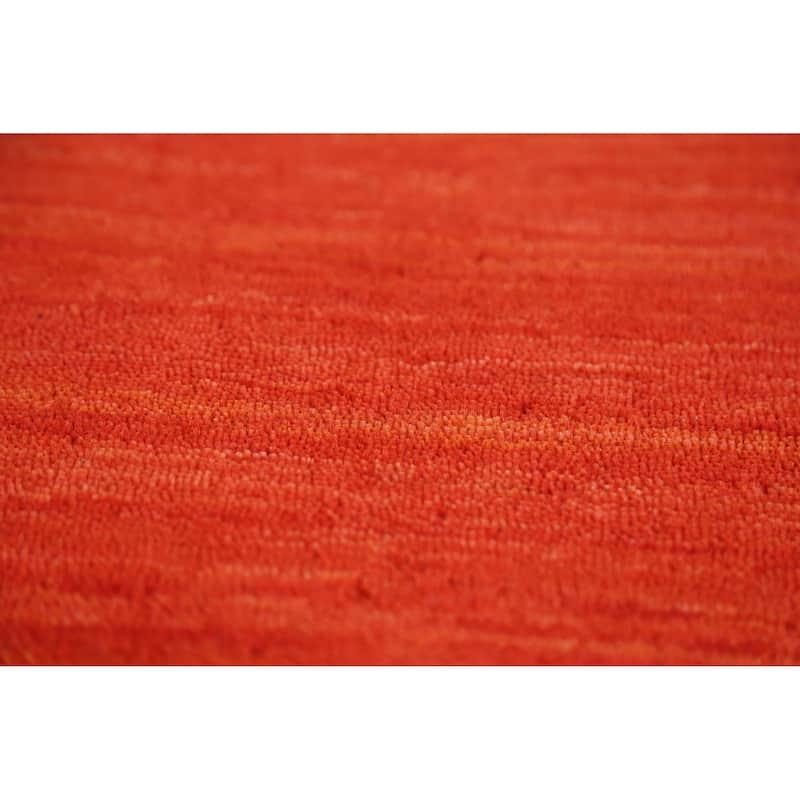 Hand Knotted Oriental 100% Wool Carpet Tribal Animal Pictorial Oranges & Rust Gabbeh Area Rug - 6' 6'' X 6' 6''