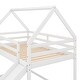 preview thumbnail 8 of 11, Twin House Bunk Bed with Slide and Ladder, Solid Pine Wood Frame, White