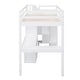 preview thumbnail 55 of 80, Multifunctional Wood Twin Size Loft Bed with L-Shaped Desk and Storage Staircase, Loft Bed Frame with Cabinet and Drawers