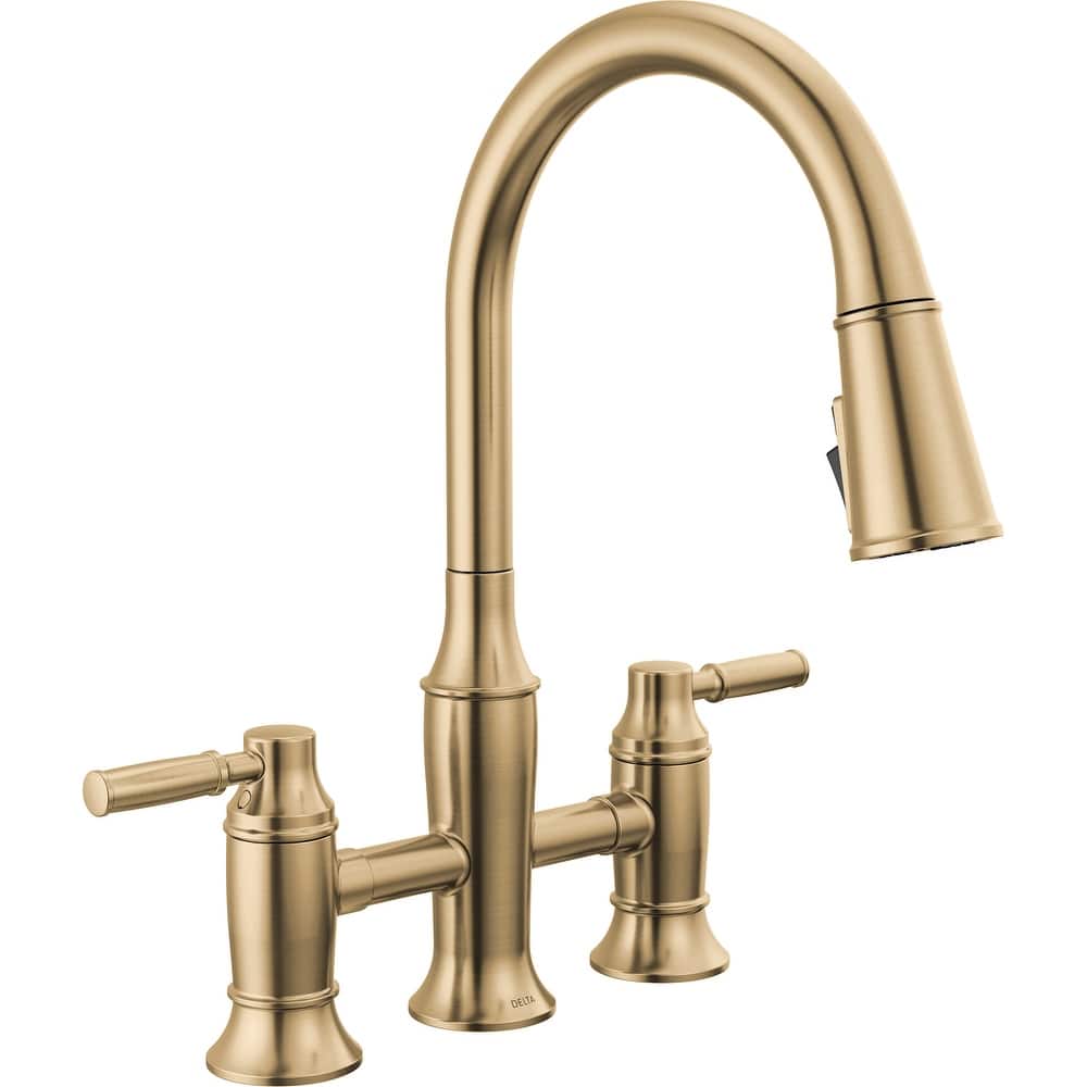 Delta 2384L-DST Renaldi 1.8 GPM Bridge Kitchen Faucet with Pull-Down