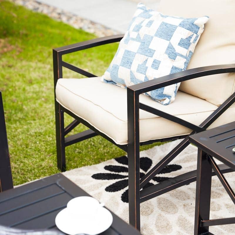 PATIO FESTIVAL 8-Piece Outdoor Sofa Seating Group with Cushions