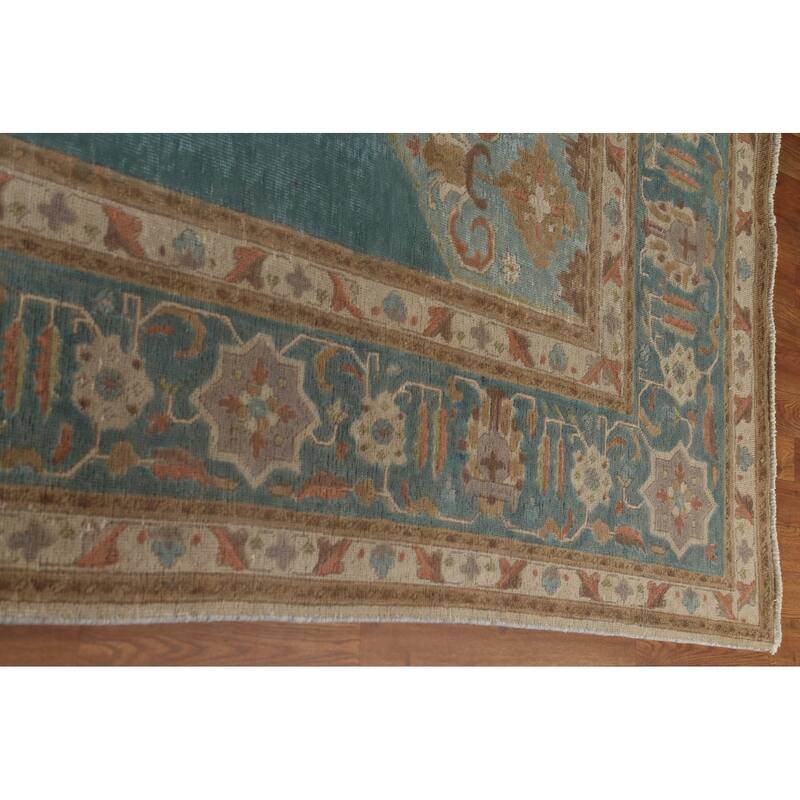 Over-Dyed Tabriz Persian Antique Area Rug Handmade Wool Carpet - 9'11"x 13'1"