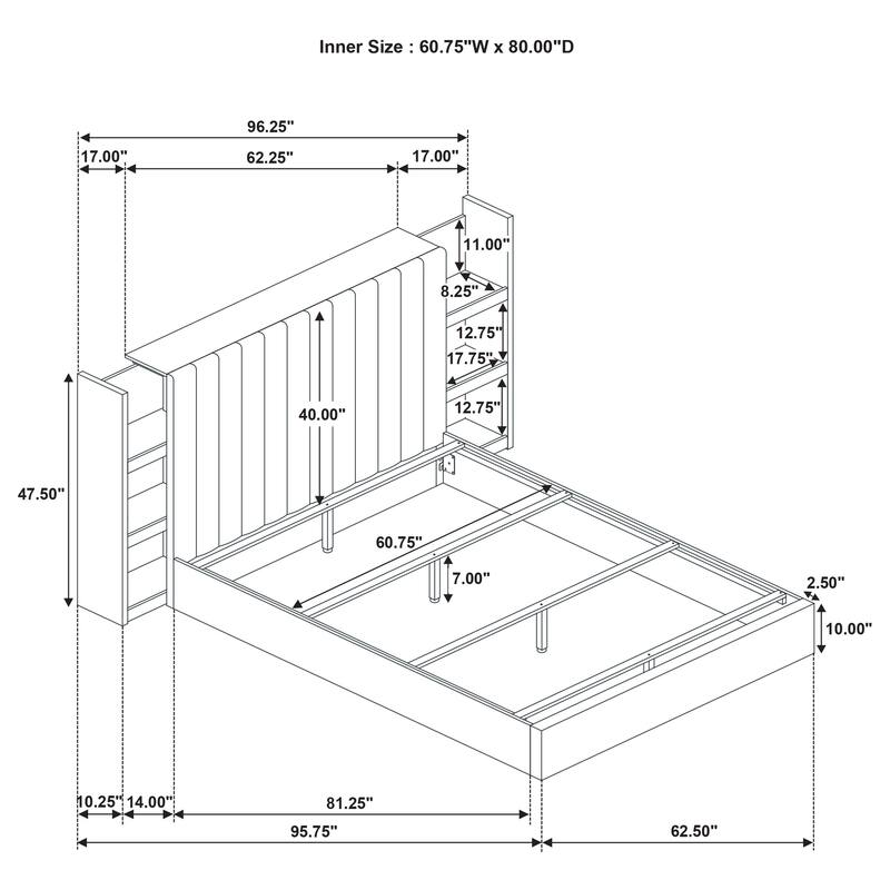 Arielle Bedroom Set Light Oak