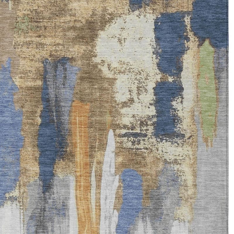 HomeRoots Abstract Transitional Rectangle Outdoor Rug