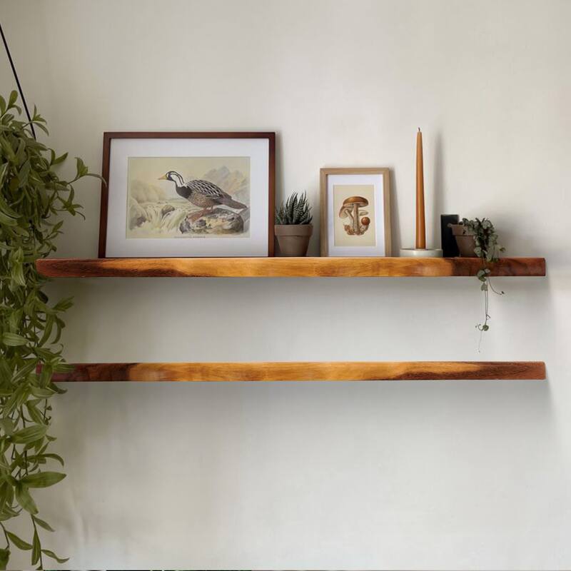 Acacia Wood Shelf with Live Edge