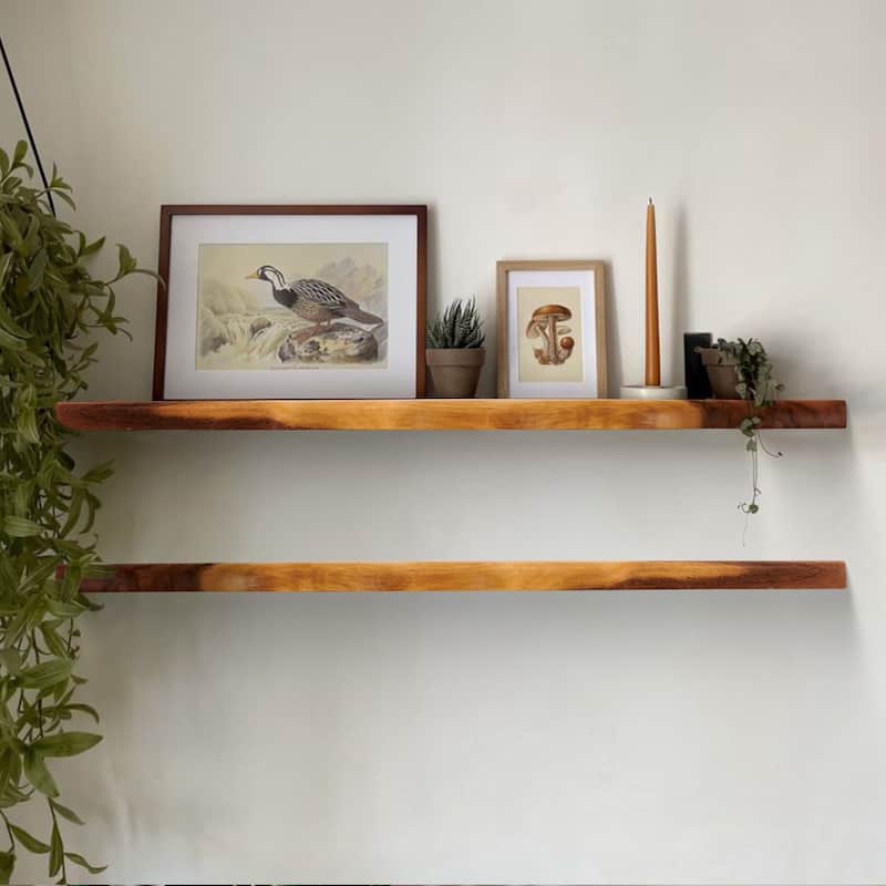 Acacia Wood Shelf with Live Edge