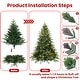 preview thumbnail 7 of 14, Premium PE & PVC Artificial Christmas Tree with Hinged, Metal Stand