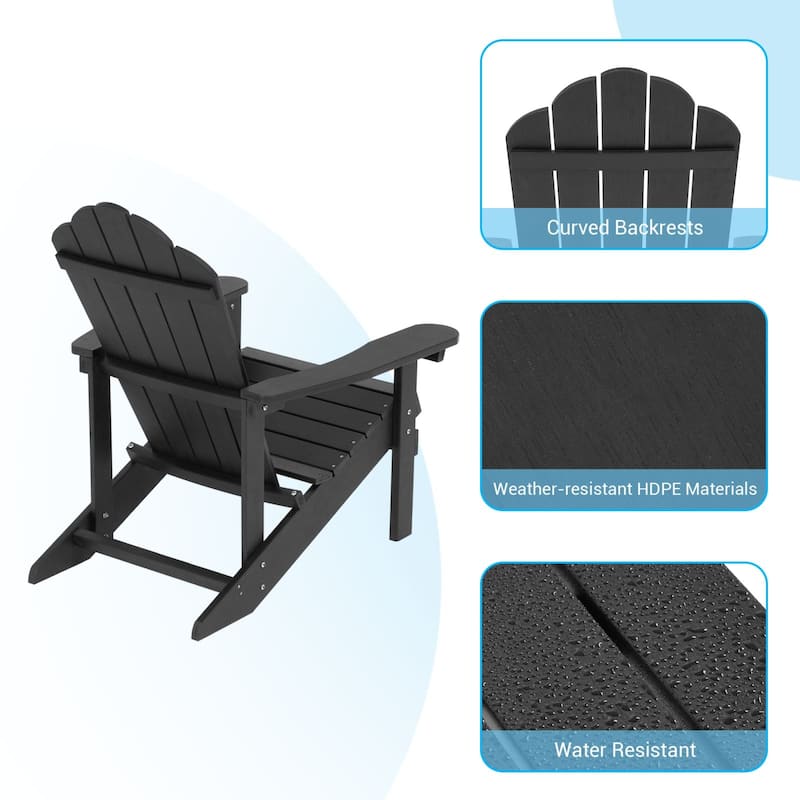 BONOSUKI Patio Adirondack Chairs Weather-resistant(Set of 2)