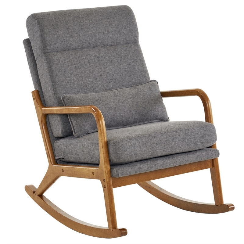 39.37'' W High-Back Dual-Use Upholstered Rocking Chair/Accent Chair