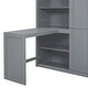 preview thumbnail 4 of 6, Loft Bed with Foldable Door Panels Wardrobe,Desk and Cabinets for Kids