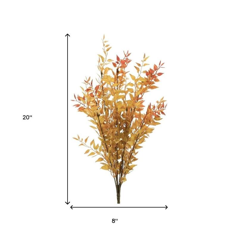 HomeRoots Set of Six Orange And Yellow Fall Foliage Wreath Sprays