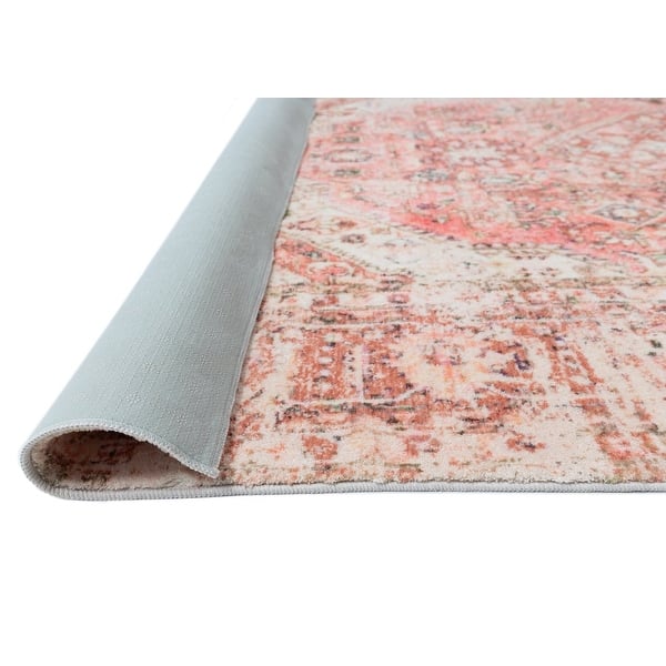 DIFF Beatrice -Gold Peach Mirror Sunglasses Beatrice Peach Transitional Washable Rug - Bed Bath & Beyond  main image 4