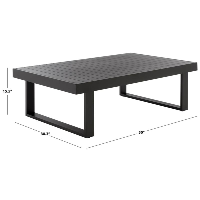 SAFAVIEH Outdoor Living Fash Aluminum Coffee Table - 50"W x 30"D x 16"H