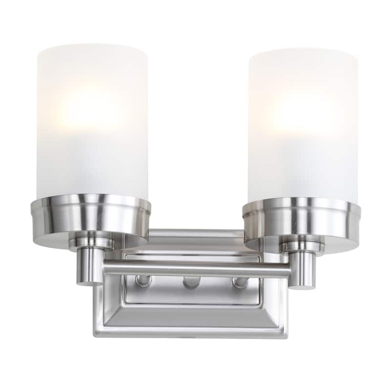 SAFAVIEH Lighting Kylan Two Light Sconce - Nickel - 12"x6"x9.5"