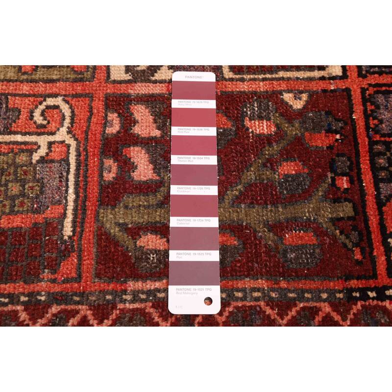 ECARPETGALLERY Hand-knotted Kayseri Vintage Dark Red Wool Rug - 6'9 x 9'8