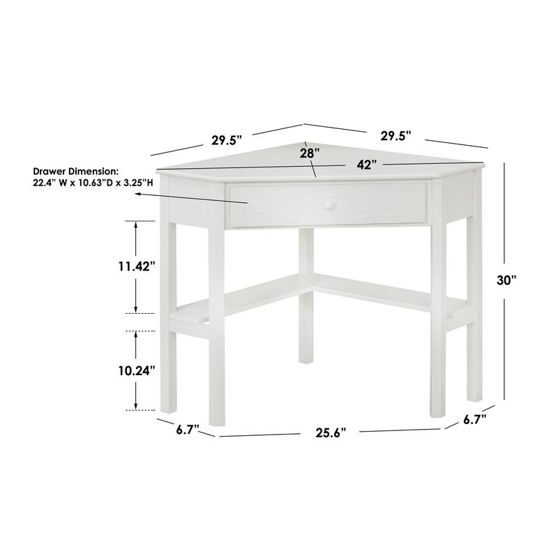 Porch & Den Lincoln Solid Wood/MDF Corner Computer Desk