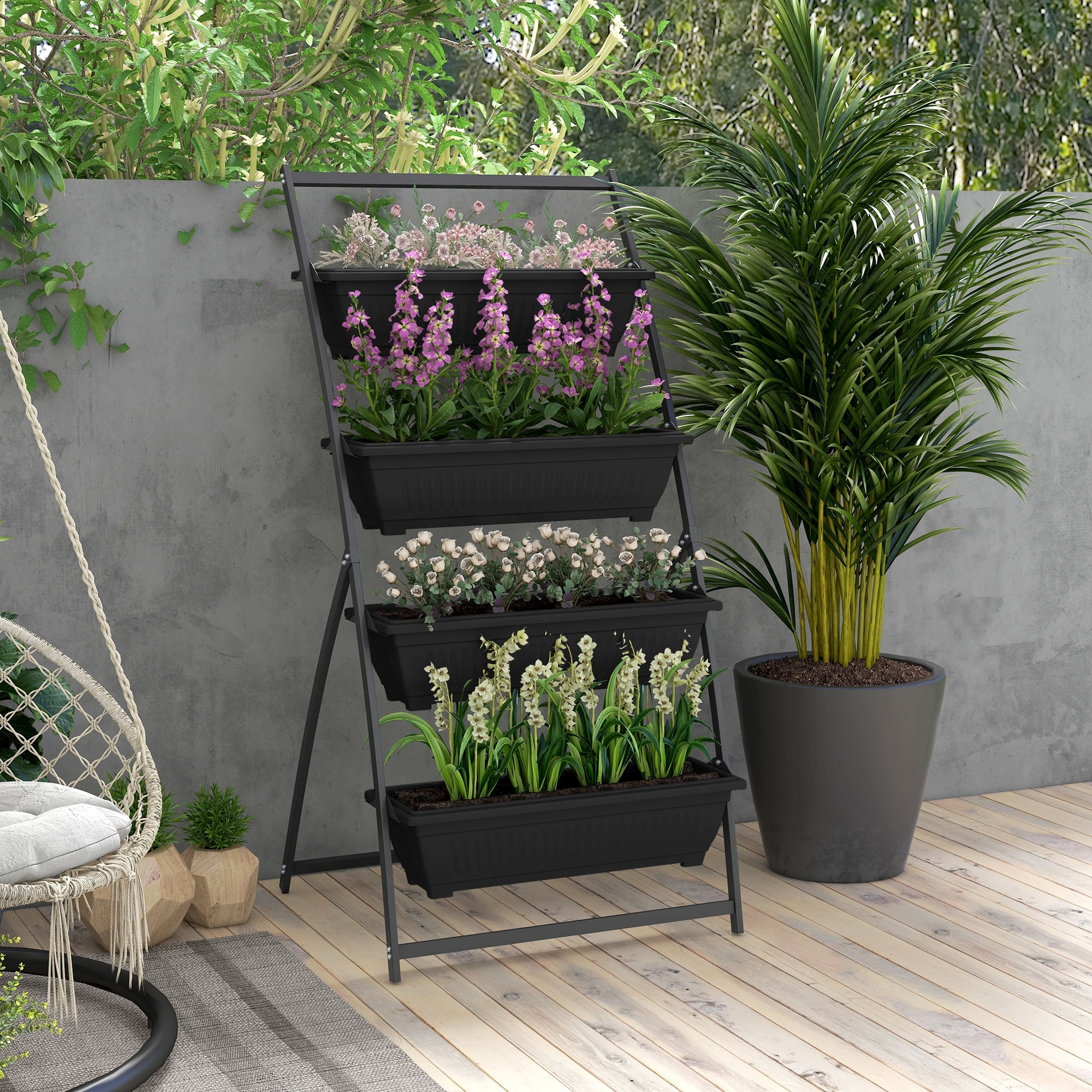 Outdoor-4-Tier-Vertical-Garden