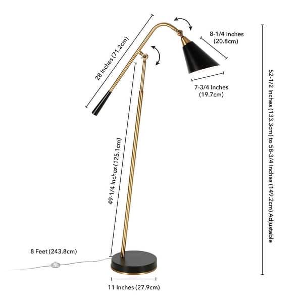 Vidal TwoTone Brass and Matte Black Floor Lamp Bed Bath & Beyond