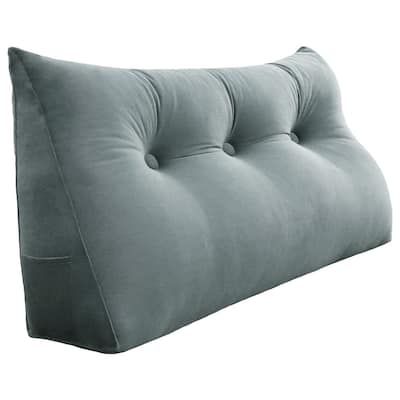 WOWMAX Dorm Bed Wedge Reading Pillow Headboard Back to College Velvet