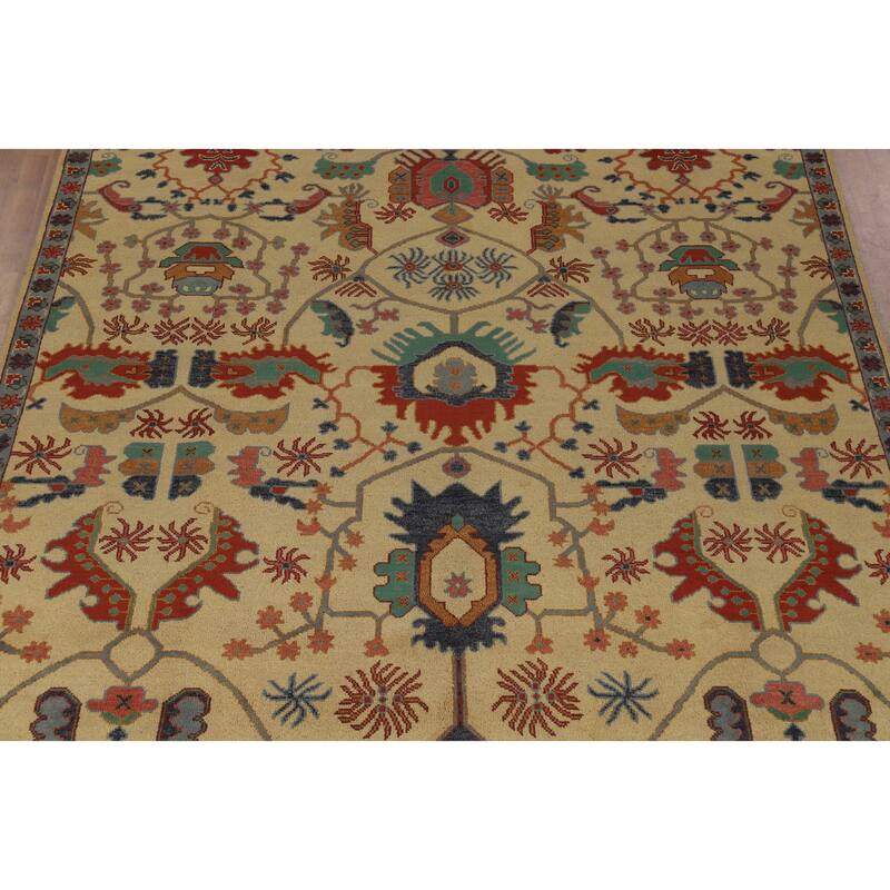 Heriz Serapi Indian Area Rug Handmade Wool Carpet - 9'1" x 12'1"