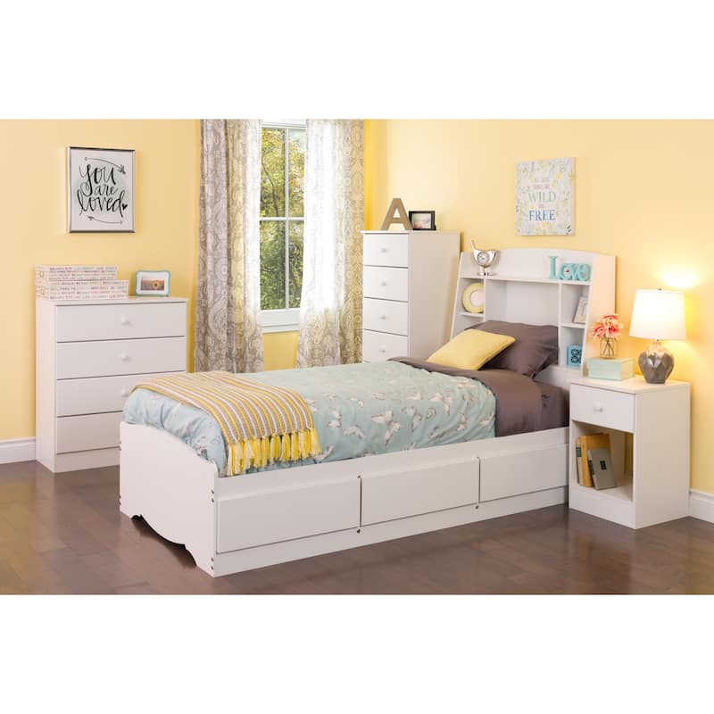Bella 4-Drawer Dresser, White
